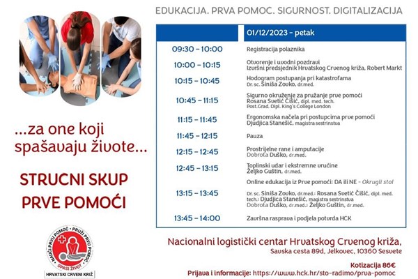 Stručni skup iz prve pomoći „Edukacija, prva pomoć, sigurnost, digitalizacija“